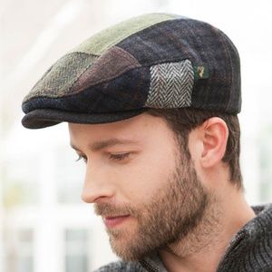 Mucros Weavers - Trinity Flat Cap - Patchwork Original - NWOT